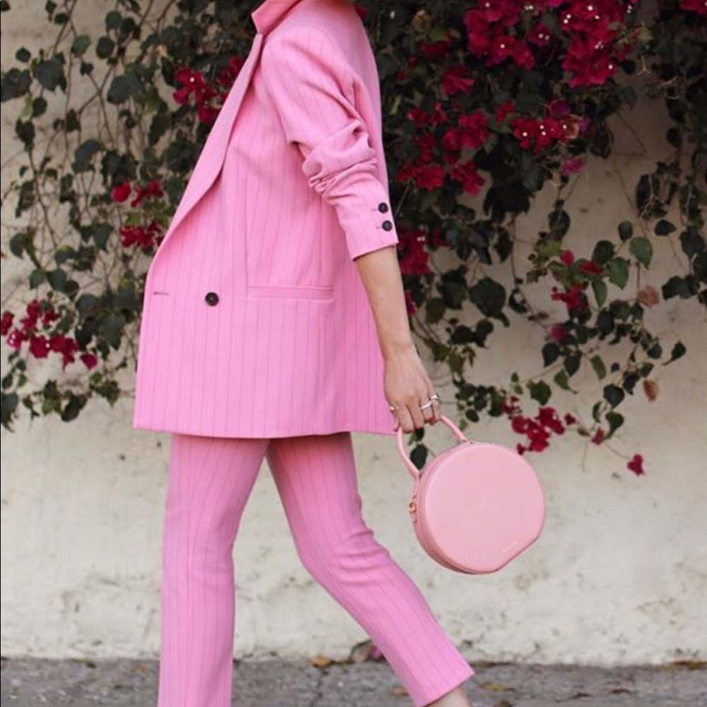 NWT GANNI PINK LONG BLAZER